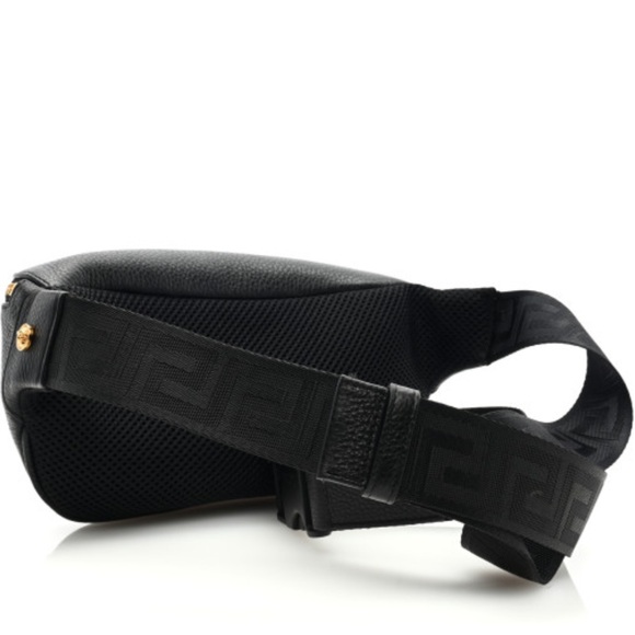 VERSACE Grained Calfskin Vanitas Medea Belt Bag Black (UNISEX) - Picture 13 of 16